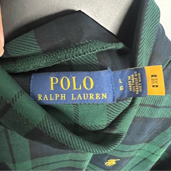Polo Ralph Lauren Cotton Interlock Turtleneck Long Sleeve Shirt Mens Large Green - Picture 3 of 7